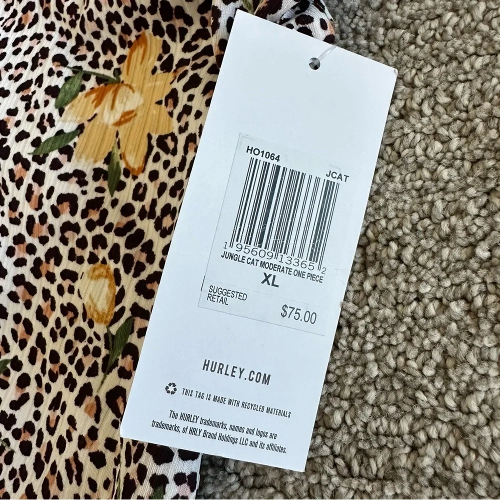 Hurley Leopard Print One Piece Swimsuit - Picture 6 of 7